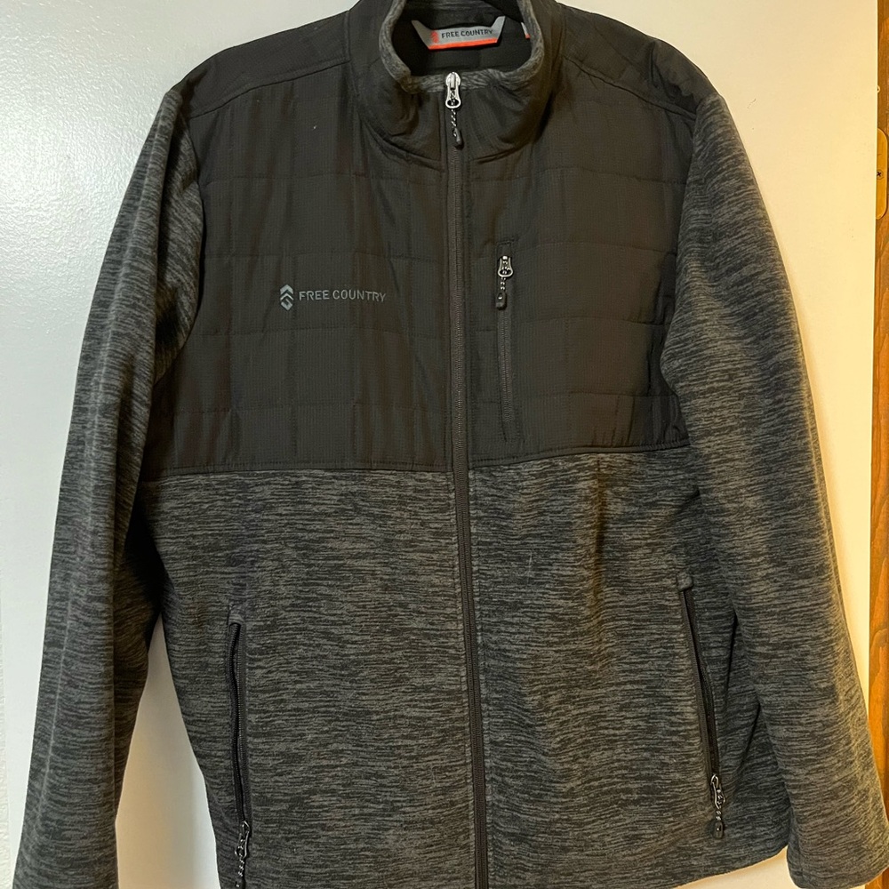 Free Country Men's Charcoal and Black Performance Jacket